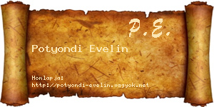 Potyondi Evelin névjegykártya