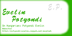 evelin potyondi business card